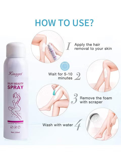 CLEANER Kingyes Silky Beauty Spray Removes Armpit Hair For All Hair